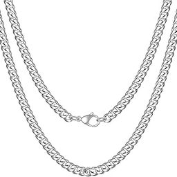 original Sterling Silver Curb Chain Necklace in 20,24 inches For Men & Boys weight 20 gm-image-70