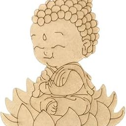 Prokart Mandala Baby Buddha Cut Design for Art and Craft | Art Decor MDF Base for DIY | for Decorations, Festival Gift, Wedding Decorations 8. inch-picture-26