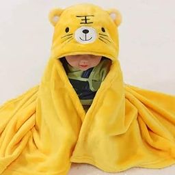 First Kick Baby Blankets New Born Pack of Hooded Wrapper Durable Fleece Polyester Sleeping Bag and Baby Bath Towel for 0-6 Months Baby Boys and Baby Girls Yellow-image-55