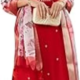Women's Silk Embroidered Kurta and Pant with Dupatta Set (DCAT-428)-image-23