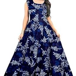 Long Rayon Maxi Gown for Women Girls Jwf Women's Rayon Rajasthani Jaipuri Printed Gown (Multicolour, Free Size) Red-image-41