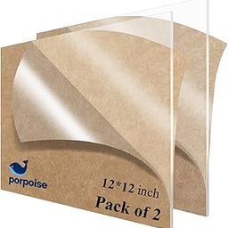 Porpoise DIY SHEET/Acrylic Sheet/Acrylic is stronger and lighter than glass/It has a protective sheet To Protect the Product/Clear Sheet (Pack of 2, Transparent Sheet, Size 12 * 12 inch)-image-4