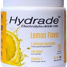 Hydrade Electrolyte Drink Powder (360gm) - Rapid Hydration - 80 servings - Lemon Flavour-1