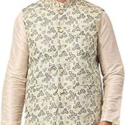 Men's Floral Design Nehru Jacket.-picture-19
