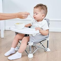Mugath Baby Booster Feeding Chair with Removable Tray and Safety Belt for Infants and Toddlers, Folding Portable Booster Seat for Indoor Outdoor Use | 2 in 1 Kids Feeding Chair with Safety Belt-image-33