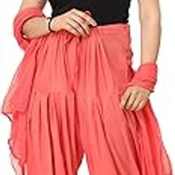 Women's Cotton Traditional Semi Patiala Salwar with Dupatta Set (Free Size)-picture-52