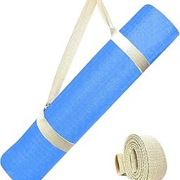 Strauss TPE Yoga Mat | Exercise Mat For Home Workout, Gym and Yoga Sessions | Anti Slip Gym Mat | Workout Mat For Men, Women and Kids | Yoga Mat With Carry Strap | Thickness: 4MM,(Sky Blue)-image-47