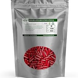 Lifecare International - Premium Size 0 Red Red Empty Gelatin Capsule Shell - Gluten Free | Powder Filling (Pack of 1000) | 500mg-image-65
