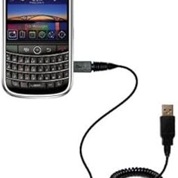 Gomadic USB Charging Data Coiled Cable for The BlackBerry 9630 Will Charge and Data sync with one Unique TipExchange Enabled Cable-image-55
