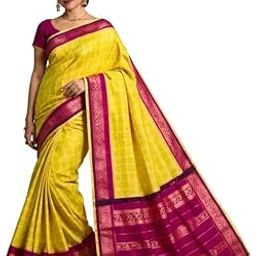 Aathirai Sarees Women's Pure Kalyani Cotton Checked Silk Saree with Zari Border and Blouse Piece – Lightweight & Elegant-picture-31