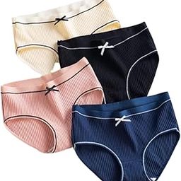 Women's Briefs Bow String Ribbed Panties - Ladies Breathable Panty-picture-18