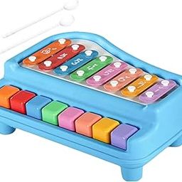 KRIDANAKANI Musical Big Size Xylophone 8 Keys (Multicolor) | Xylophone and Piano, Non Toxic, Non-Battery for Kids & Toddlers, Plastic (8 Keys Red)-picture-21