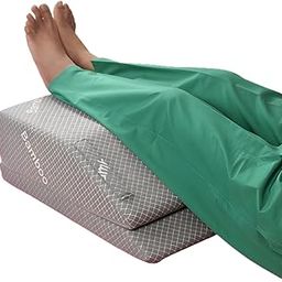 METRON Leg Pillow for Sleeping, The Wedge Pillow, Leg Elevation Pillow for Varicose Veins, Edema, Swelling, Post Surgery Recovery, Sciatica Pain, Easy Adjustable in 2 Heights, Washable Grey Cover-image-64