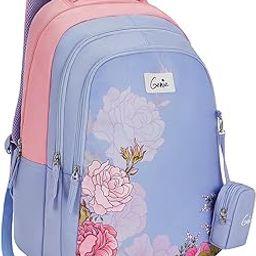 Juliet School Backpack for Girls |19 In-36 Ltr with Three Compartments, Side Pockets and Light Weight with Padded Shoulders |Best for Books,Stationery,Lunch Box & Essentials - Lavendar-image-39