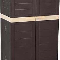 Prima Delta-Deluxe Plastic Shoe Cabinet with Extension for More Storage (Medium) | Space Organizer | Shoe Rack for Home & Office, Brown Beige-92