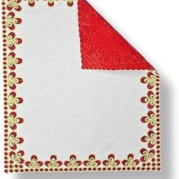 Yasamazing Kanku Pagla Rumal Cotton Embroderied Designer Rectangle Modern Heavy Silk Asan For Bride Baby Welcome Swaggat Footprint Hand Print Cloth With Carring Bag Pack of 1 (Rectangle) (riwz066)-image-56