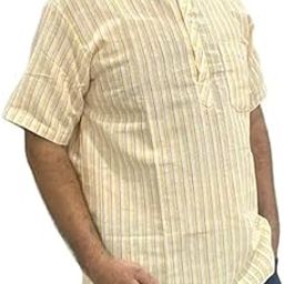 Great India Textile Men’s Short Kurta | Khadi Cotton Ethnic Casual Wear | Collared Neck Half Sleeve Kurta's for Daily-image-67