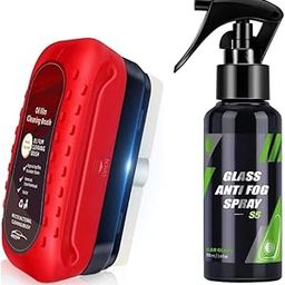 Car Glass Oil Film Cleaning Brush with Anti-Fog Spray, 100ml Spray Bottle-image-55