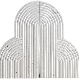 CALANDIS™ 2Pcs Decorative Bookends Tabletop Ornaments Minimalist Desktop Book Stoppers White | Bookends | Home D?©cor-image-43
