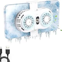 Phone Cooler, Width of 6 to 8 cm Mobile Cooler for Gaming, Temperature Digital Display 3 Gear Adjustable Portable With RGB Light Gaming Fan (RY-02)-54