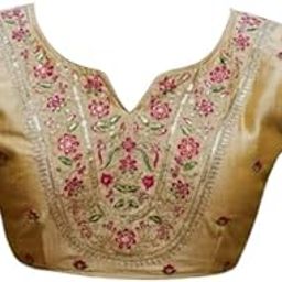 | Tilak Blouse in Khadi Silk with Embroidery & Sequence Work Ornamentation-image-49