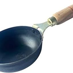 ANNAM Traditions Iron Tadka Pan 5 Inch | Lokhand Loha | Wooden Handle | Indian Cooking Essential-image-55