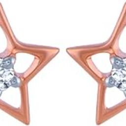 p.c. chandra jewellers 14k (585) Rose Gold and Diamond Stud Earrings for Women-picture-19