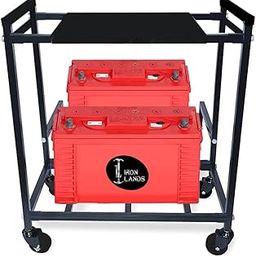 Double Battery Heavy Metal Inverter Trolley UPS Stand with Wheels for Home and Office - Cabinet with Shelf-picture-18