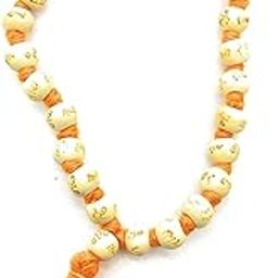 Nagaana Handmade 27+1(Ram Written) Holy Tulsi mala for |Wearing||Japa|Chanting||Mantra||Puja|.Unisex Wooden Basil Rosary,White Thread,(Length:4-5" inch Bead Size: 6mm);Ach243-12