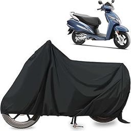 Autofy Glory 100% (Tested) Waterproof Scooter Bike Cover - Dust & UV Proof Bike Body Cover with Waterproof Taping Along The Stitches for All Two Wheeler Scooter Scooty Activa Size - Black-27