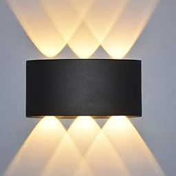 TRIPPING Indoor Outdoor wall lamps/lights lamp led light shade/curved black (06 Watts, Warm White, Die-Cast Aluminum)-23