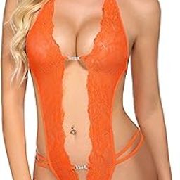 ssoshhub SoSh Women Babydoll Sexy Nightwear Lingerie Swimming Party Swimwear Beachwear one Piece Sheer Honeymoon Valentine Special Night Wedding Lingerie Babydoll for Women Lace Free Size Wedding Secret-picture-10