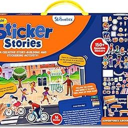 Skillmatics Reusable Stickers - Around Town, Creative Story Building Activity, Mess-Free, Learning & Educational Travel Toy, 150+ Stickers, Preschool Skills, Gifts for Kids Ages 3, 4, 5, 6, 7-image-40