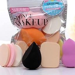 SUAKE 6-in-1 Professional Beauty Blender Sponge for Face Makeup with Cotton Pad Foundation Beauty Blender, Powder Buff, and Cosmetic Puff Perfect for Women's & Girls Cosmetic Makeup | Beauty Blender Sponge set is for all Skin Types - Soft, Latex-Free, Reusable & washable (Multi-color)-18