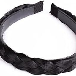 Wide Plastic Headbands with Teeth Plain Hard Plastic Hairband Non-Slip Craft Headband Hoops for Women Girls DIY Hair Accessories for Women (pack of 12, Choti Blk hair band)-image-67