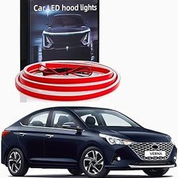 Car Led Wood Light/Front Bonnet led Light White Compatible with Verna (2020 - Present)-83