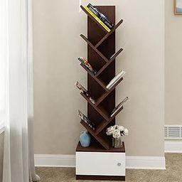 Royaloak Vista Bookshelf | Book Shelf for Home Wooden | Engineered Wood | Melamine Finish | Dual Color Combination | Drawer Storage | Modern Design | Book Shelf for Home Library-image-61