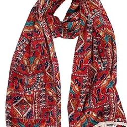 Women's Trendy floral Printed Rayon Stoles Multicolour(ST-004)-image-3