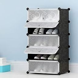 KSP HOME Shoe Holder Plastic Double Deck Space Saving Rack Stand for Closet Organization Adjustable Shoe Slots Folding Slots Organizer for Sandals Slipper Heels Holder for Closet (5 Shelf Rack)-image-57