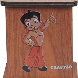 CRAFTZO Chota Bhim Wooden Money Bank | Piggy Bank | Gullak | Storage Bank | Gift for Boys | Perfect Return Gift Items for Kids-image-3