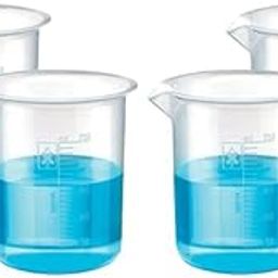 OCTA Plastic Beaker with Graduation Marks for School Collage Chemistry lab Laboratory (250 ML (Pack of 4))-picture-14