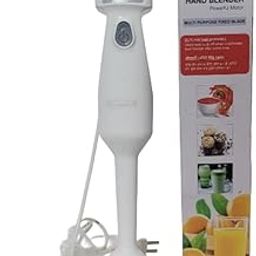 Electric Hand Blender, Multi-Purpose Fixed Blade, Powerful Motor, White-image-25