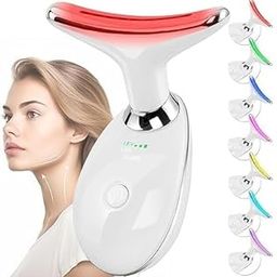 SHOEFWINKLFace and Neck Beauty Device, Multifunctional Facial Skin Care Tool, 7 Color Led Face Neck Massager for Skin Care Routine at Home Skin Groomer-image-56