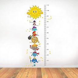 Rawpockets Decals ' Solar System and Height Measurements Chart for Kids - Kids Room ' Extra Large Size ( Wall Coverage Area - Height 160 cms X Width 45 cms )(Pack of 1)Wall Sticker-image-10