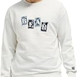 the bear house Men Typography Printed Round Neck Cotton Pullover Sweatshirt-picture-7