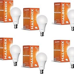 Halonix 20W Led Bulb | Cool Day Light (6500K)| Base- B22 | Energy Efficient | Surge Protection | Pack of 6-image-5