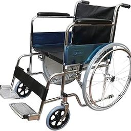Karma Healthcare Ltd. Hard Seat wheelchair - Chrome Plated - Weight Capacity - 110 kgs - Fighter C HS-image-39