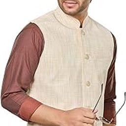 Classic Handcrafted Khaadi-Rich Nehru Jacket, Regular Fit | Casual Ethnic Wear | Perfect For Any Occasion | Khaadi-Slub Fabric | Matching Buttons | 120Gsm Fusing On Front & Back-image-9
