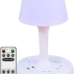 Light Desk with USB Extension Room Plug in Small Table Lamp with Phone Holder| Desk Lamp Socket with Remote Control| USB Plug in Small Table Lamp with Phone Holder-image-5