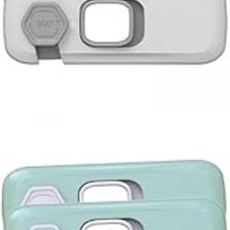 HEAVENGLOW Child Proof Locks Drawer Latches 3X Light Grey and 3 Green-image-28